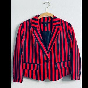 Women’s Red & Navy Striped Blazer